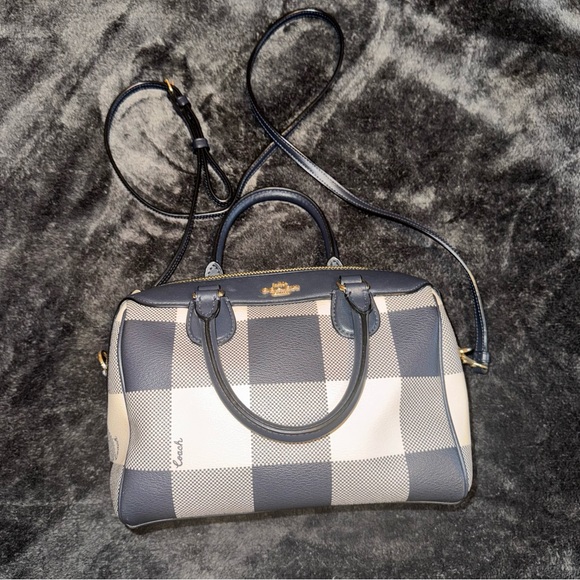 Coach Handbags - Coach Blue Plaid Crossbody Bag